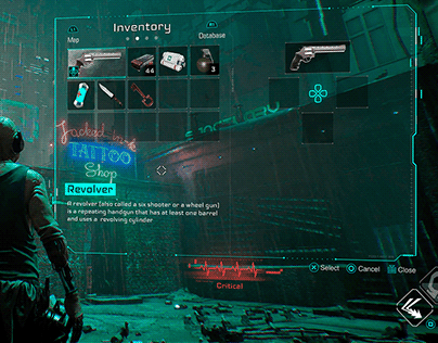 Sci-fi inventory design concept