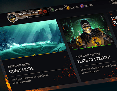 MK Mobile Main Menu UI Concept